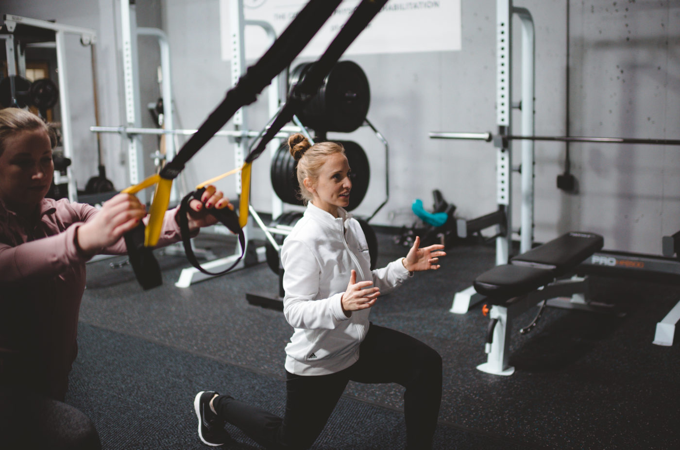 Female doing a lunge