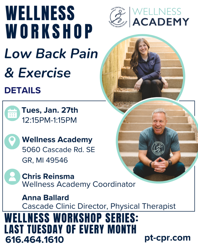 Wellness workshop for low back pain